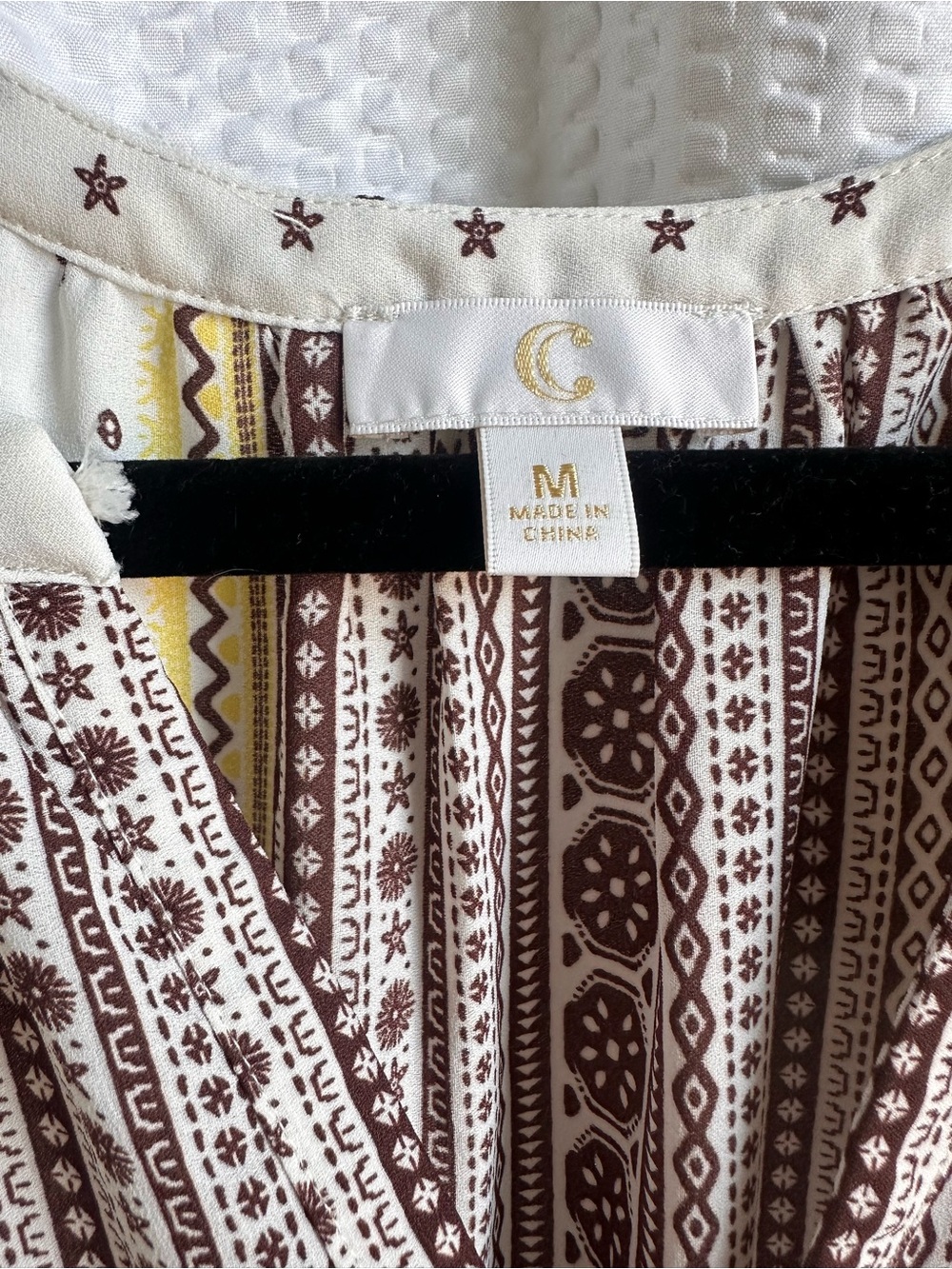 C Ivory Maxi Dress with Printed Border - Picture 4 of 4